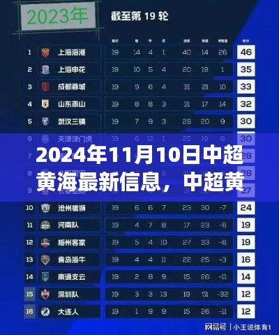 2024年11月中超黄海最新动态解析与前景展望