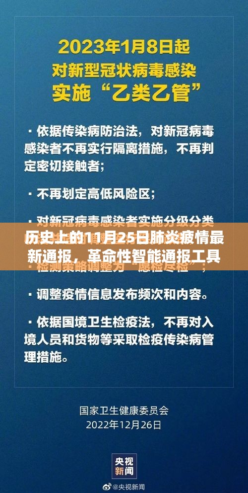 历史上的11月25日肺炎疫情最新智能通报，科技与生活的融合革命性工具亮相！