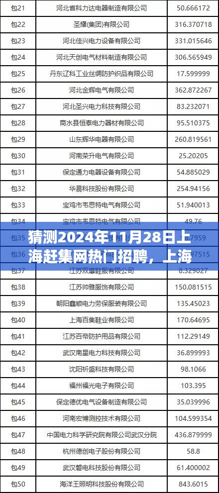 2024年11月28日上海赶集网热门招聘展望与行业洞察体验评测