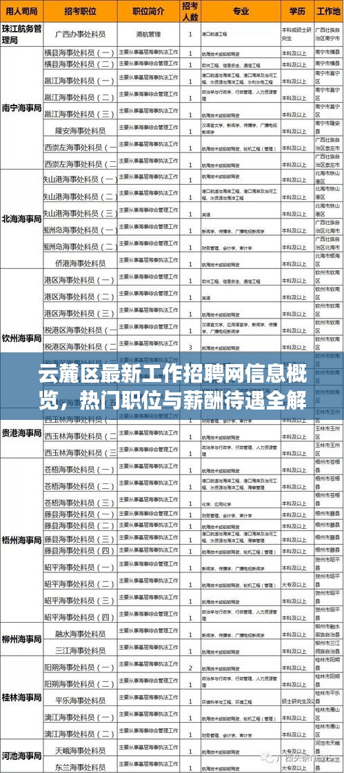 云麓区最新工作招聘网信息概览，热门职位与薪酬待遇全解析